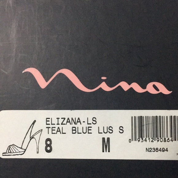 Nina Teal Blue Heels - Picture 7 of 7